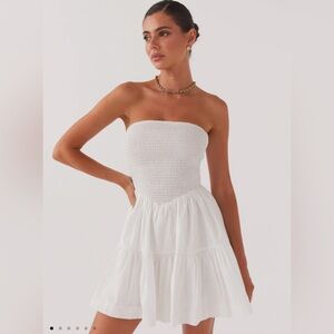 Peppermayo Exclusive - Harper Strapless Mini Dress - White